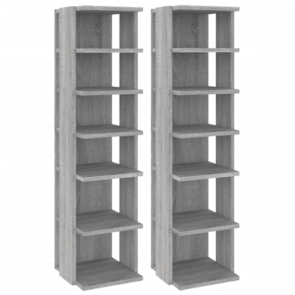 Kenkätelineet 2 kpl harmaa Sonoma 27,5x27x102 cm tekninen puu - Sisustajankoti.fi