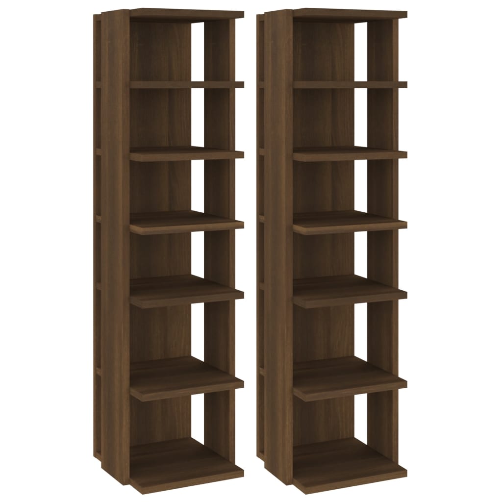 Kenkätelineet 2 kpl ruskea tammi 27,5x27x102 cm tekninen puu - Sisustajankoti.fi