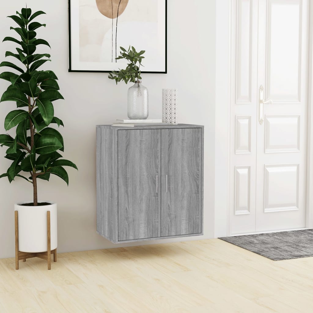 Kenkäteline harmaa Sonoma 60x35x70 cm tekninen puu - Sisustajankoti.fi