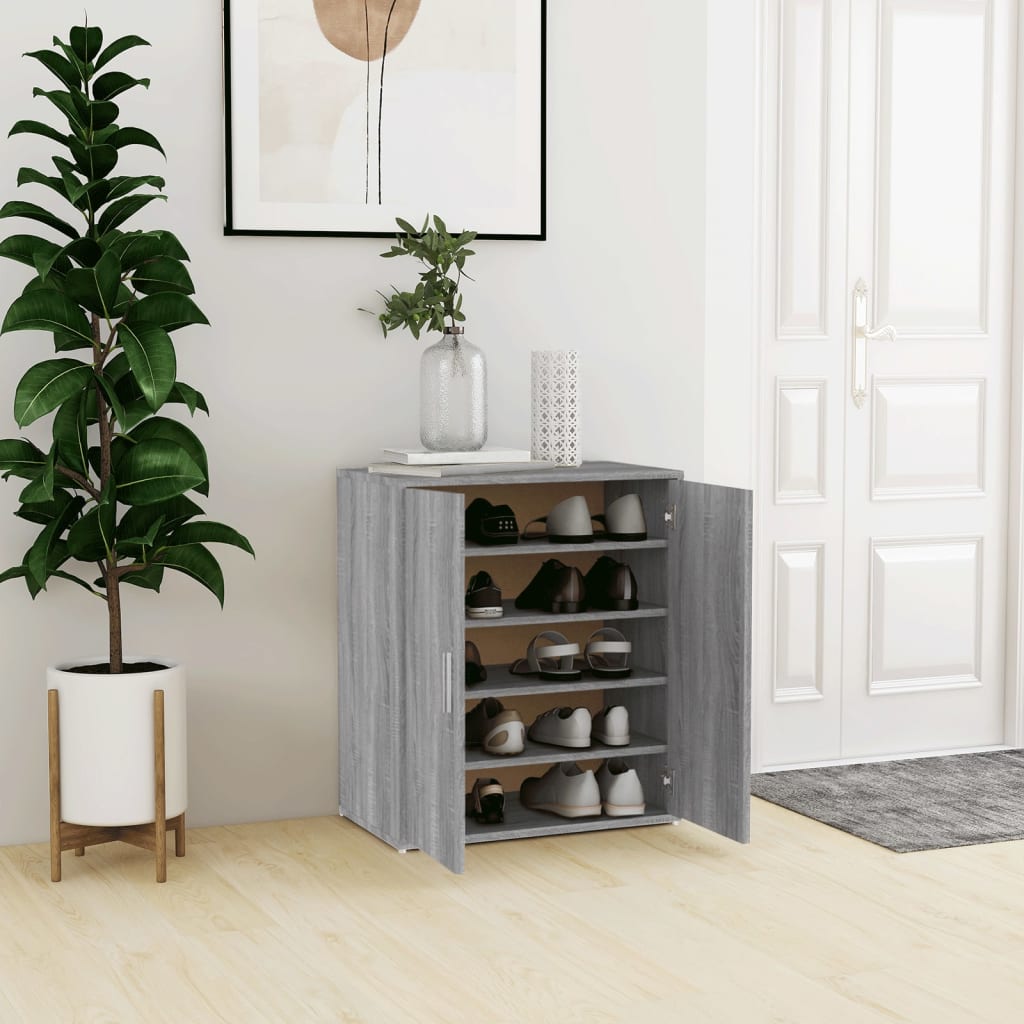 Kenkäteline harmaa Sonoma 60x35x70 cm tekninen puu - Sisustajankoti.fi
