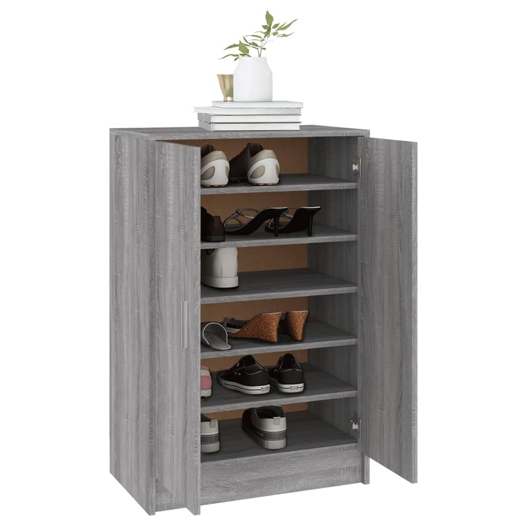 Kenkäteline harmaa Sonoma 60x35x92 cm tekninen puu - Sisustajankoti.fi