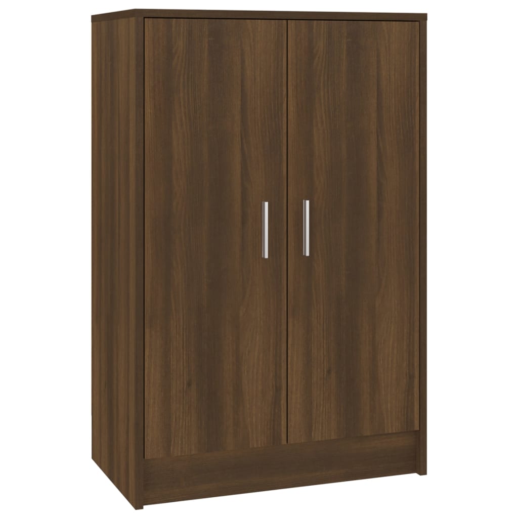 Kenkäteline ruskea tammi 60x35x92 cm tekninen puu - Sisustajankoti.fi