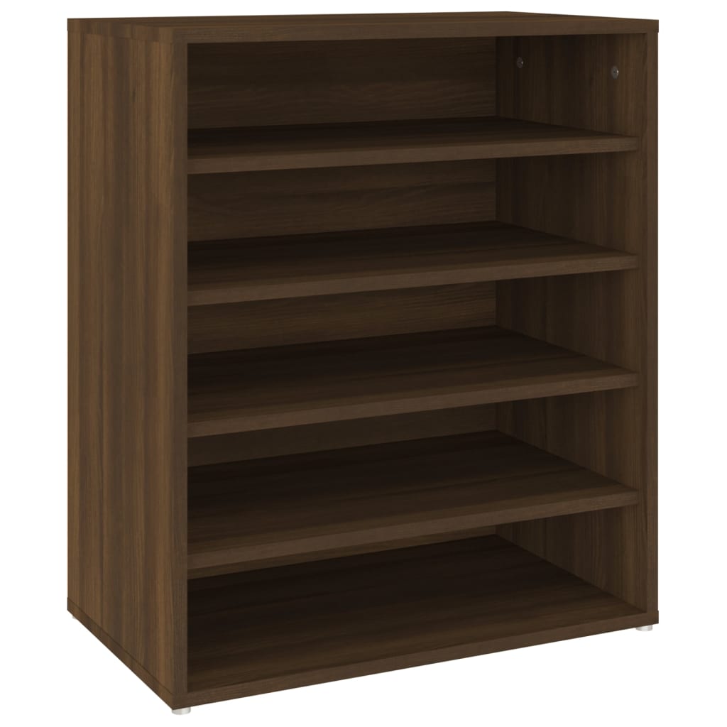 Kenkäteline ruskea tammi 60x35x70 cm tekninen puu - Sisustajankoti.fi