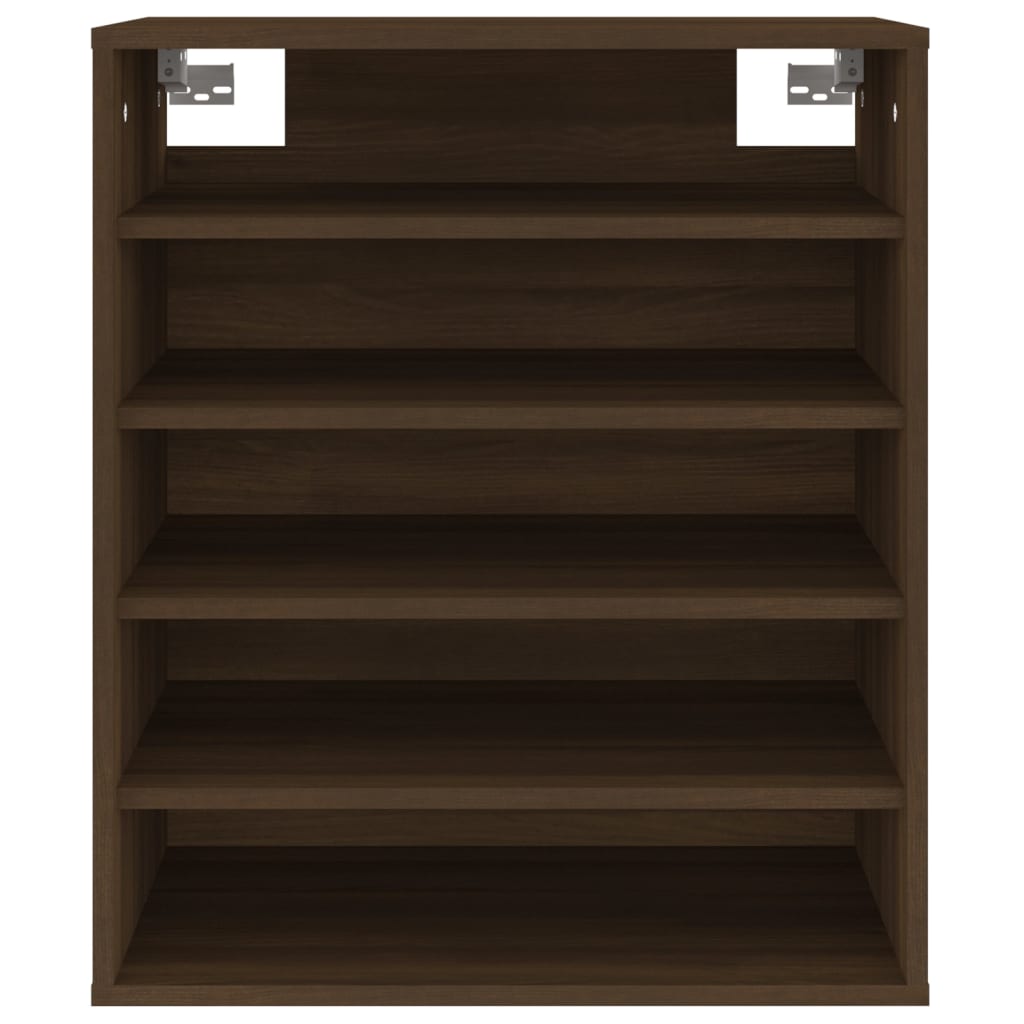 Kenkäteline ruskea tammi 60x35x70 cm tekninen puu - Sisustajankoti.fi