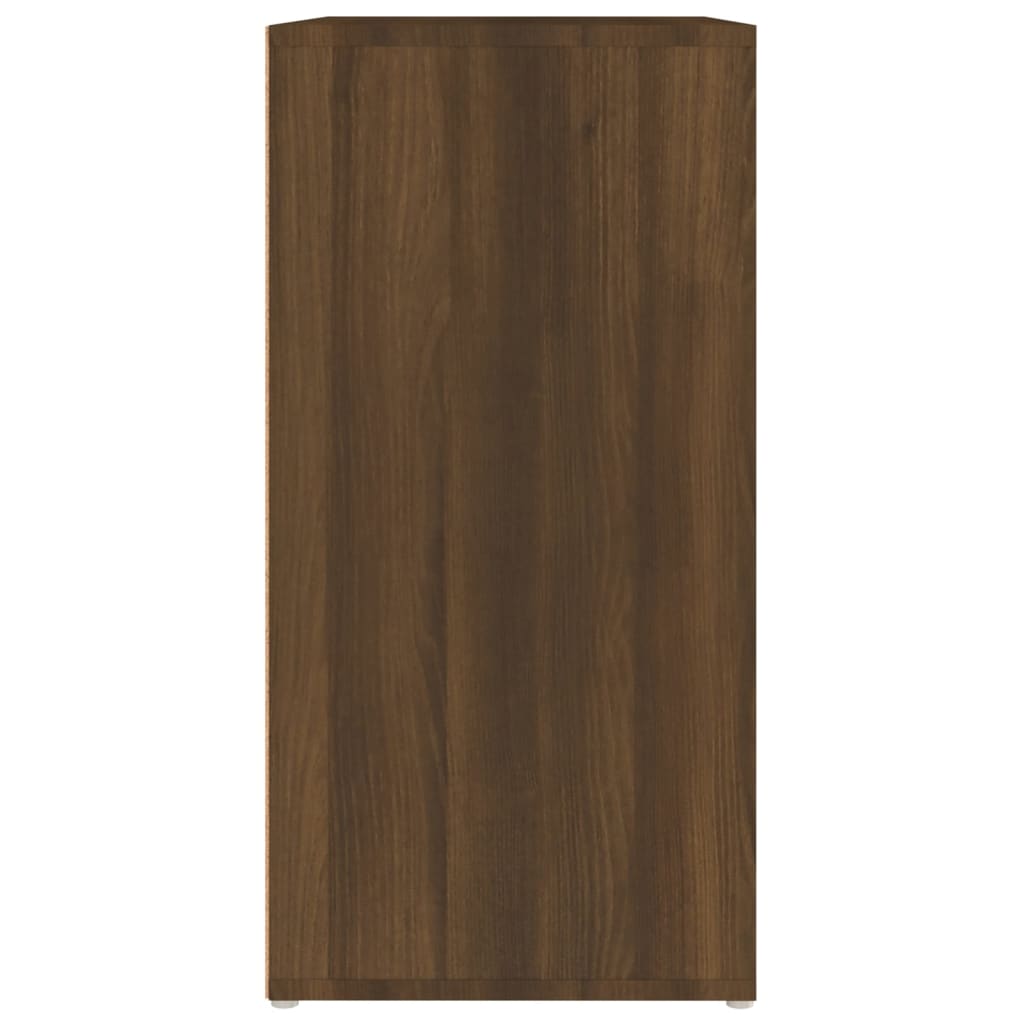 Kenkäteline ruskea tammi 60x35x70 cm tekninen puu - Sisustajankoti.fi
