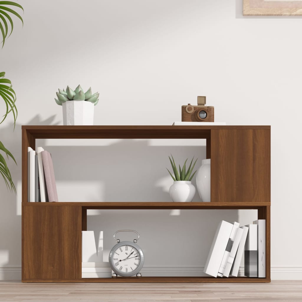 Kirjahylly ruskea tammi 100x24x63 cm tekninen puu - Sisustajankoti.fi