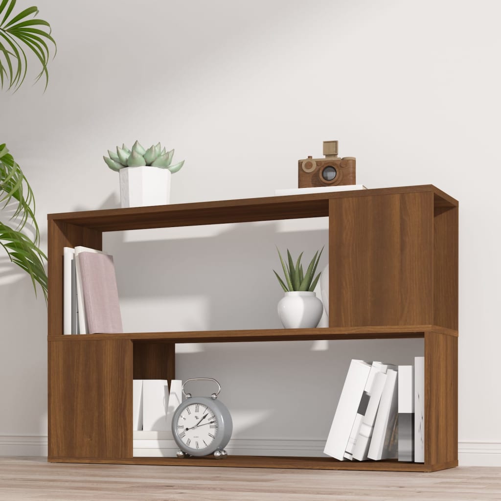 Kirjahylly ruskea tammi 100x24x63 cm tekninen puu - Sisustajankoti.fi