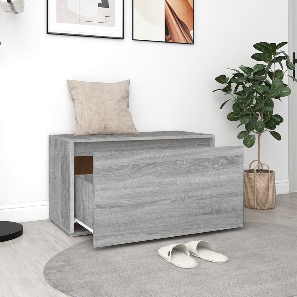 Eteisen penkki 80x40x45 cm harmaa Sonoma tekninen puu - Sisustajankoti.fi