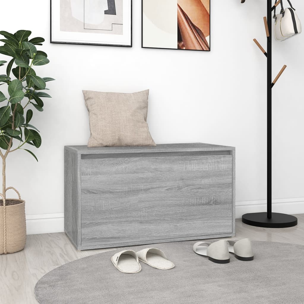 Eteisen penkki 80x40x45 cm harmaa Sonoma tekninen puu - Sisustajankoti.fi
