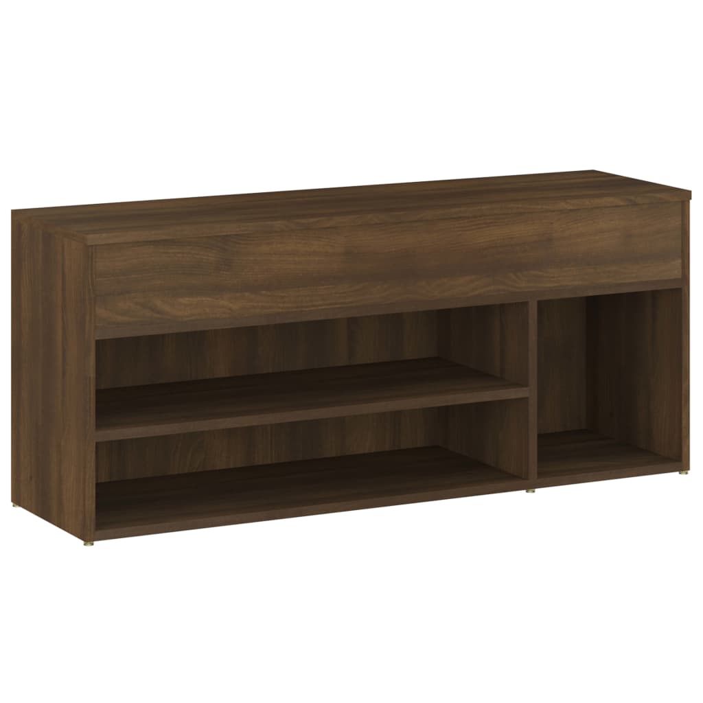 Kenkäpenkki ruskea tammi 105x30x45 cm tekninen puu - Sisustajankoti.fi