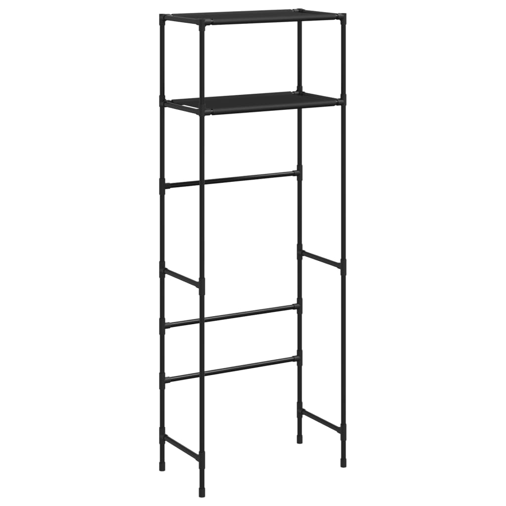 2-tasoinen Hyllykkö WC-pytyn ylle musta 53,5x28x143 cm rauta - Sisustajankoti.fi