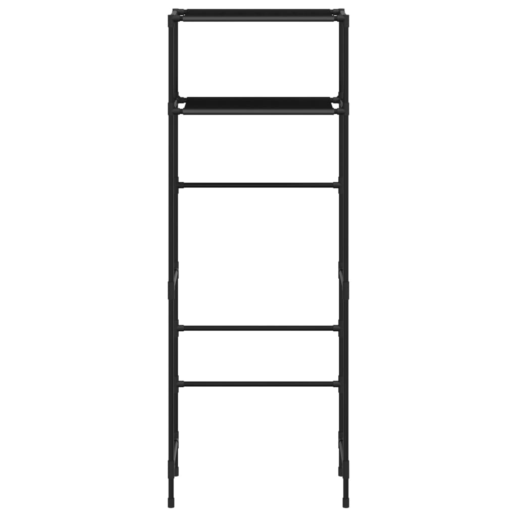 2-tasoinen Hyllykkö WC-pytyn ylle musta 53,5x28x143 cm rauta - Sisustajankoti.fi