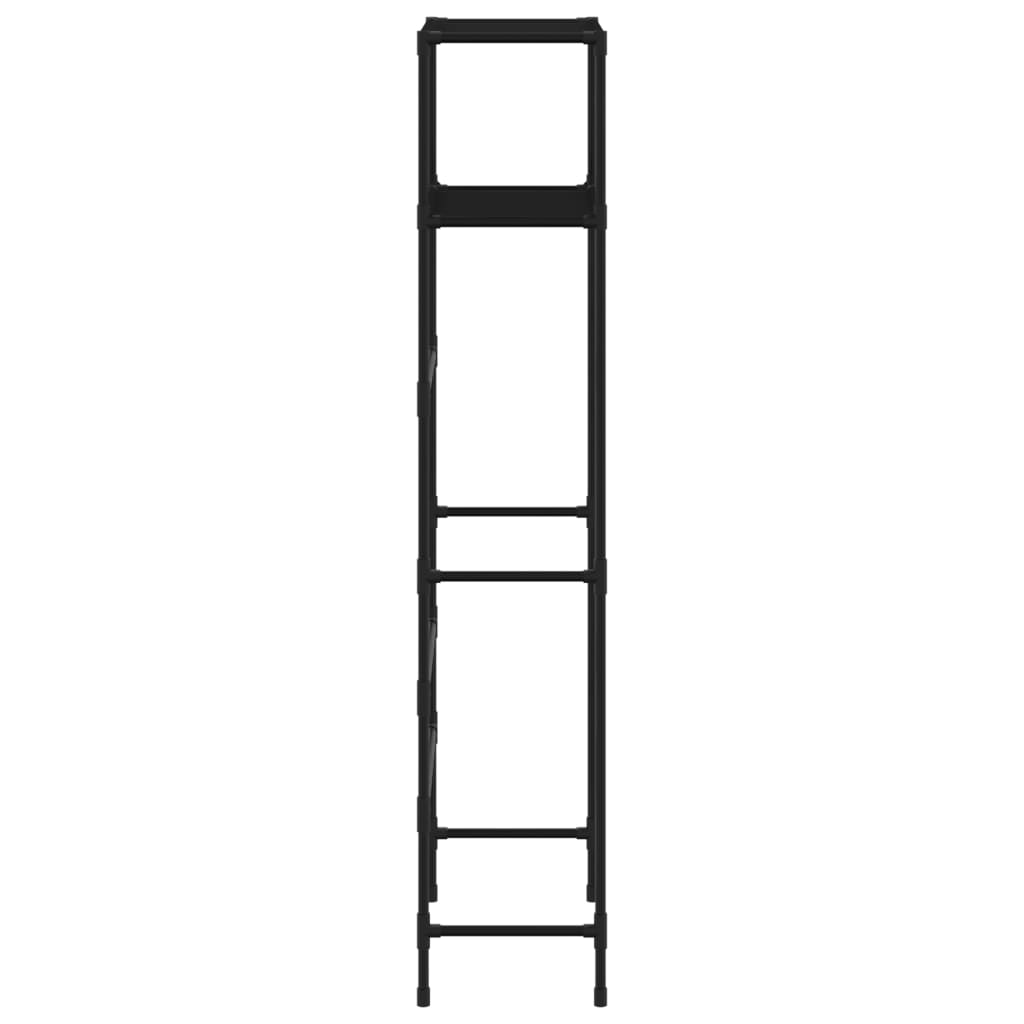 2-tasoinen Hyllykkö WC-pytyn ylle musta 53,5x28x143 cm rauta - Sisustajankoti.fi