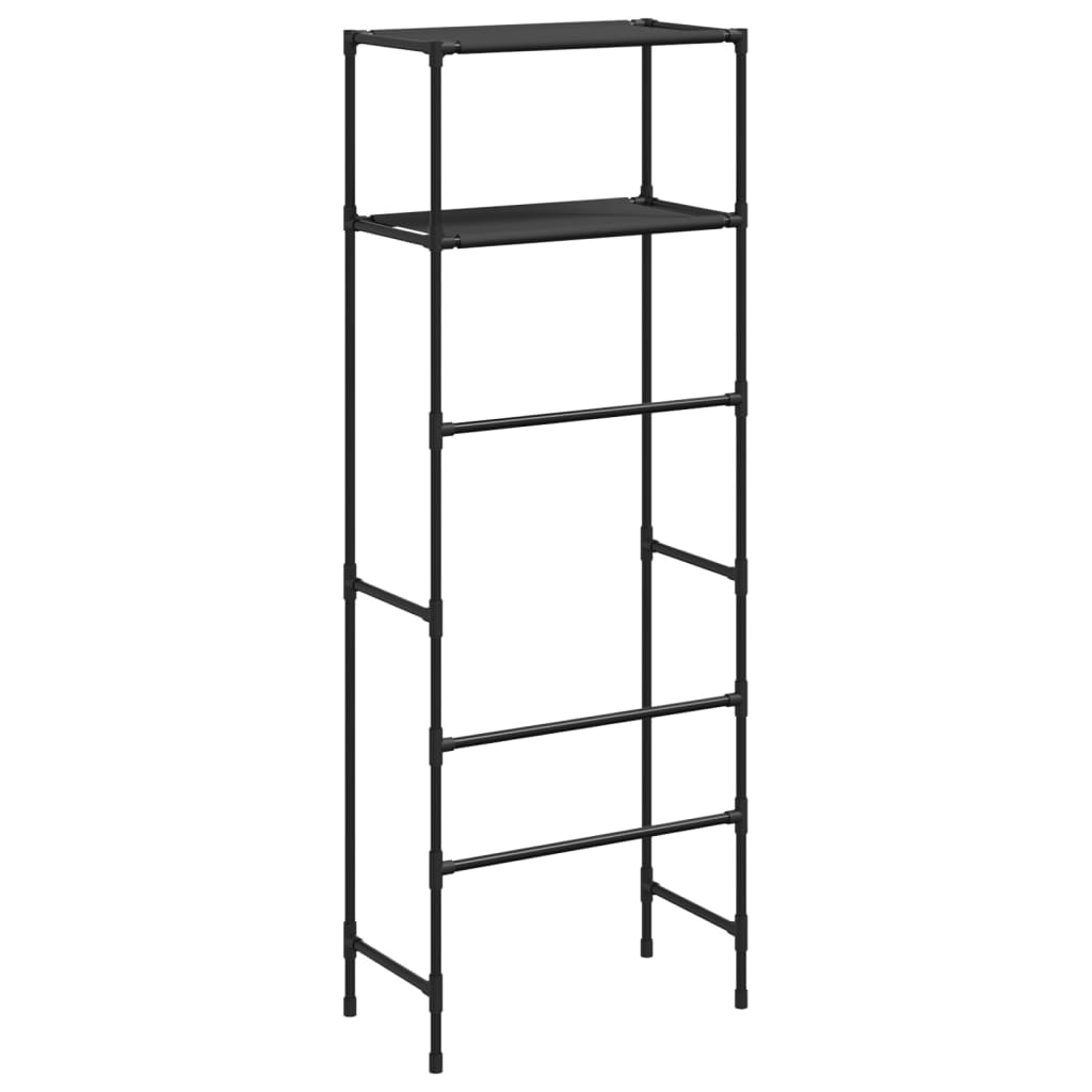 2-tasoinen Hyllykkö WC-pytyn ylle musta 53,5x28x143 cm rauta - Sisustajankoti.fi