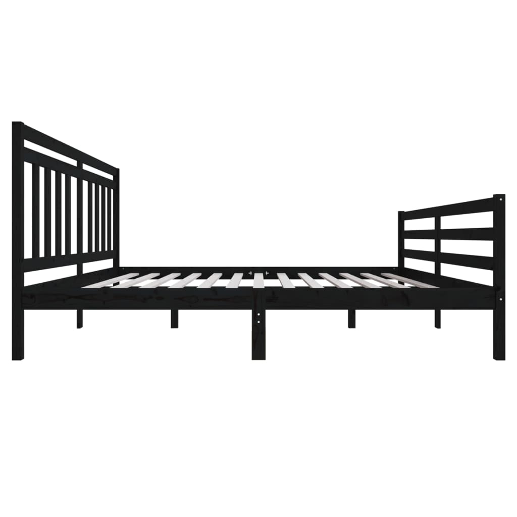 Sängynrunko musta täysi puu 180x200 cm 6FT Super King - Sisustajankoti.fi