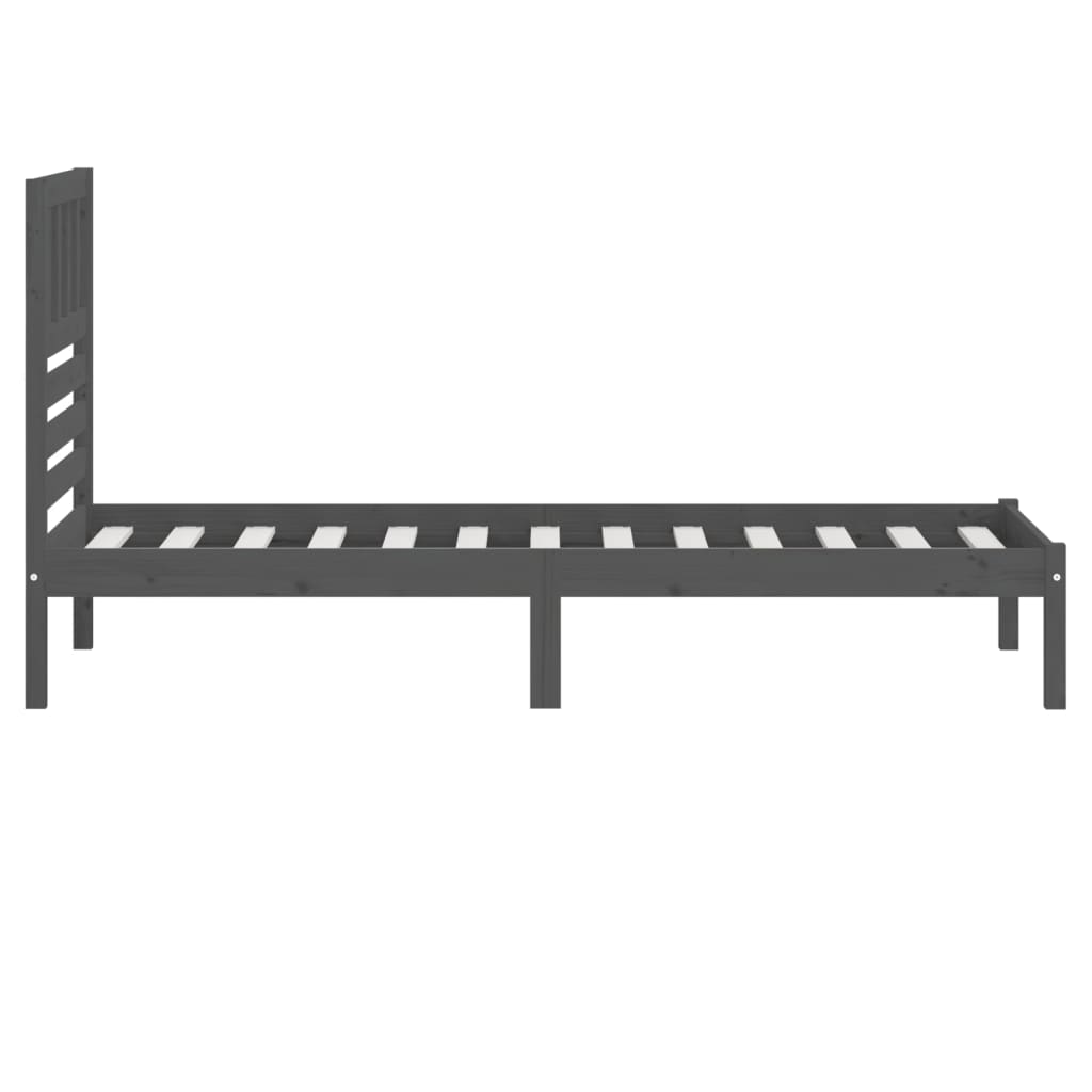 Sängynrunko harmaa täysi mänty 90x190 cm 3FT Single - Sisustajankoti.fi