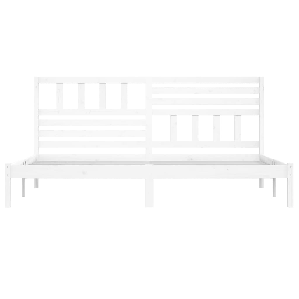 Sängynrunko valkoinen täysi mänty 180x200 cm 6FT Super King - Sisustajankoti.fi