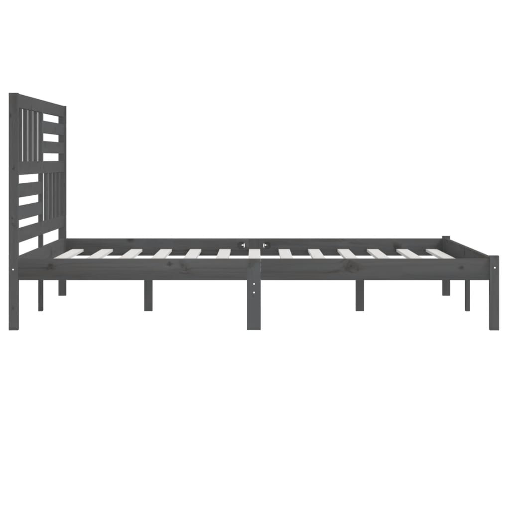 Sängynrunko harmaa täysi mänty 180x200 cm 6FT Super King - Sisustajankoti.fi