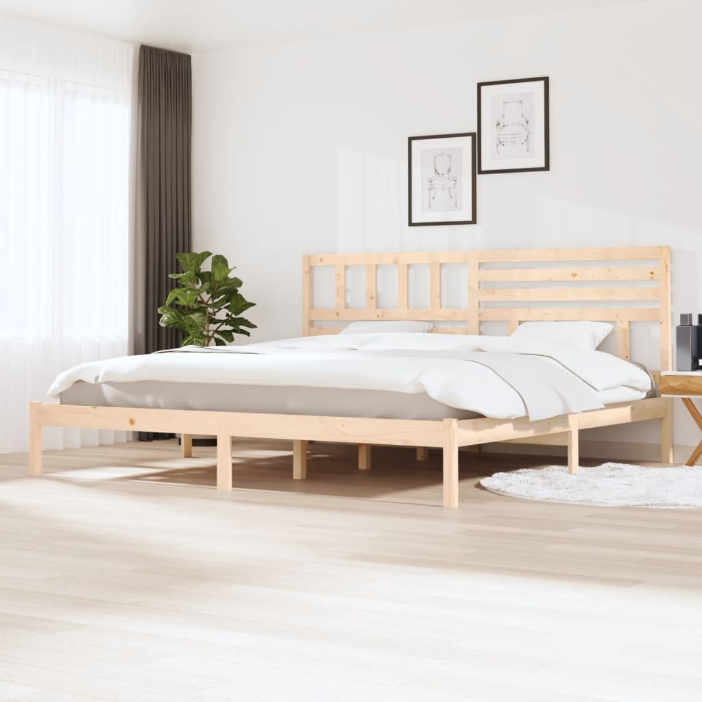 Sängynrunko täysi mänty 200x200 cm - Sisustajankoti.fi