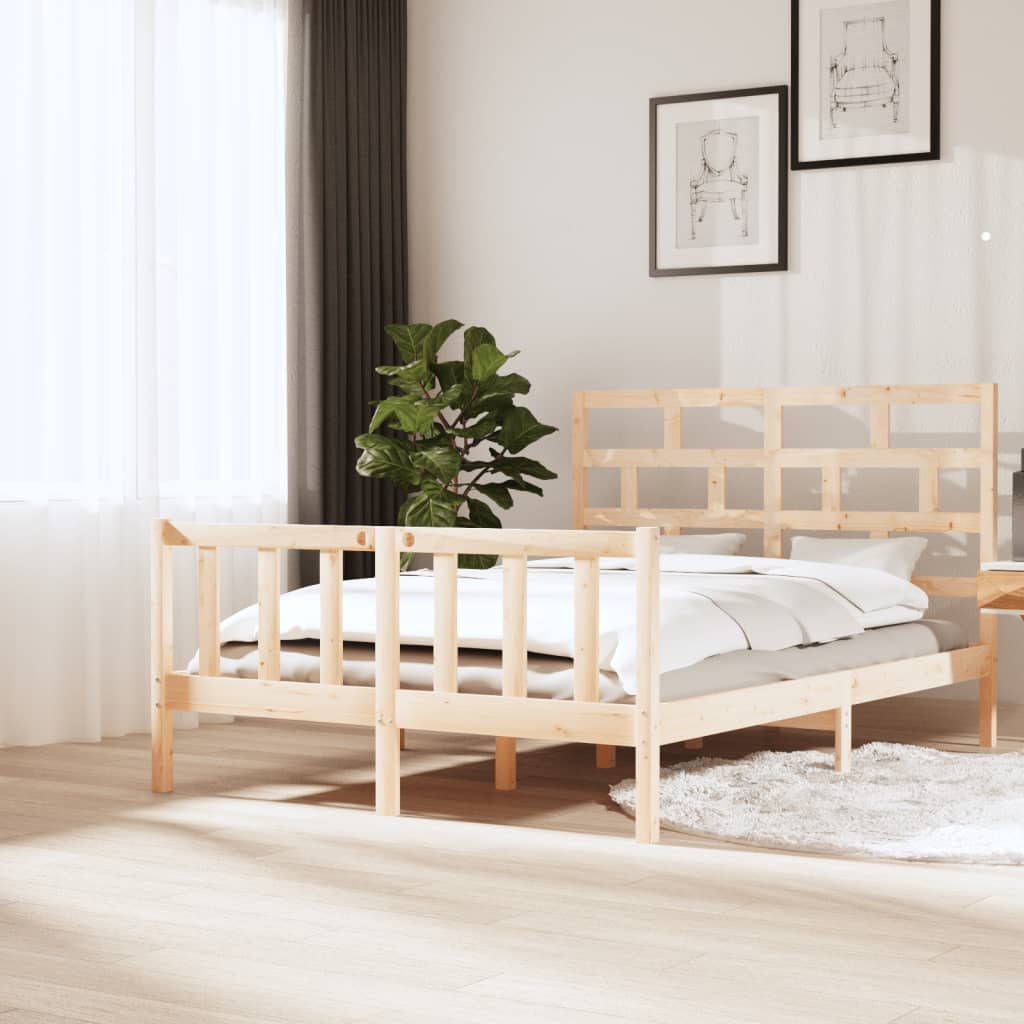 Sängynrunko täysi mänty 150x200 cm 5FT King Size - Sisustajankoti.fi
