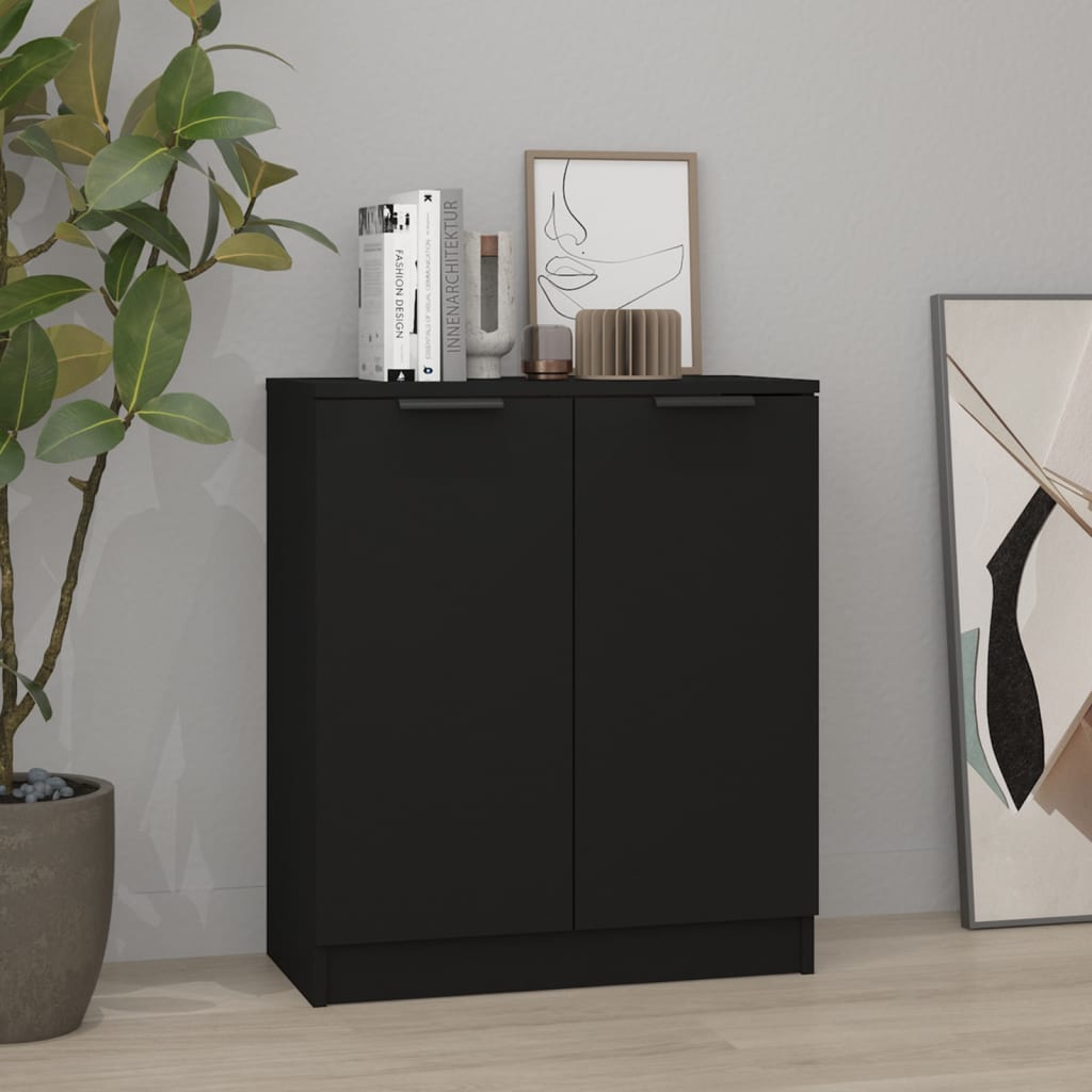 Senkki musta 60x30x70 cm tekninen puu - Sisustajankoti.fi