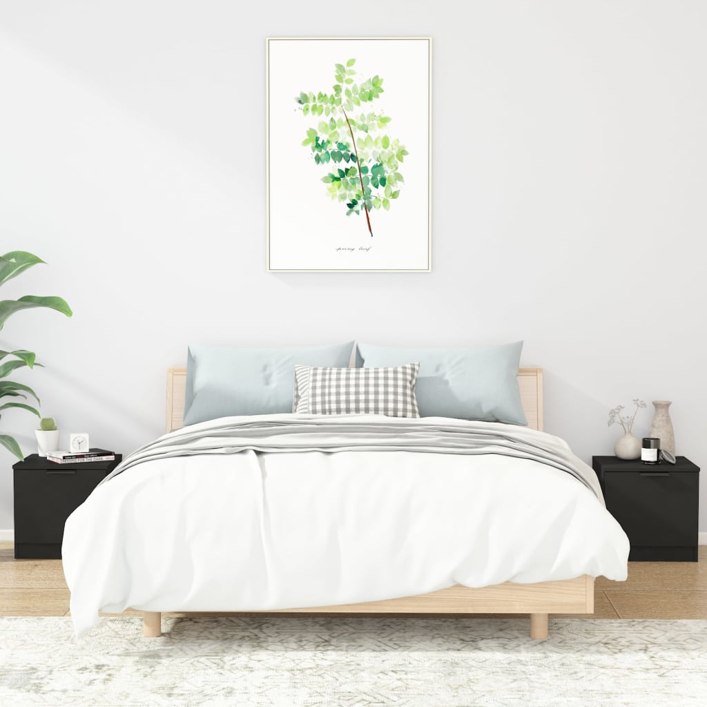 Yöpöydät 2 kpl musta 40x39x40 cm - Sisustajankoti.fi