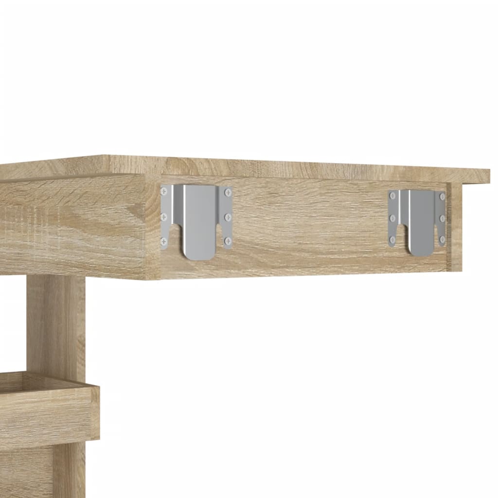 Seinäkiinnitettävä baaripöytä tammi 102x45x103,5cm tekninen puu - Sisustajankoti.fi