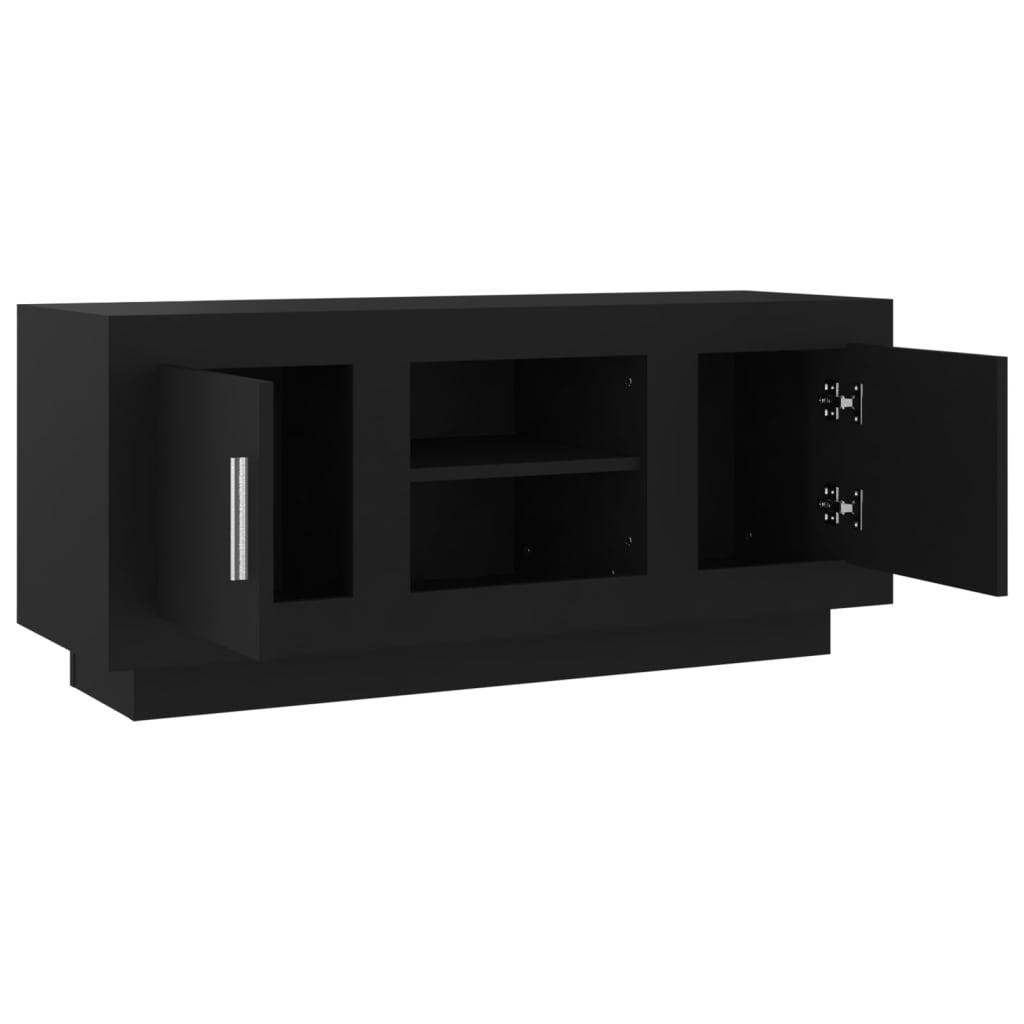 TV-taso musta 102x35x45 cm tekninen puu - Sisustajankoti.fi