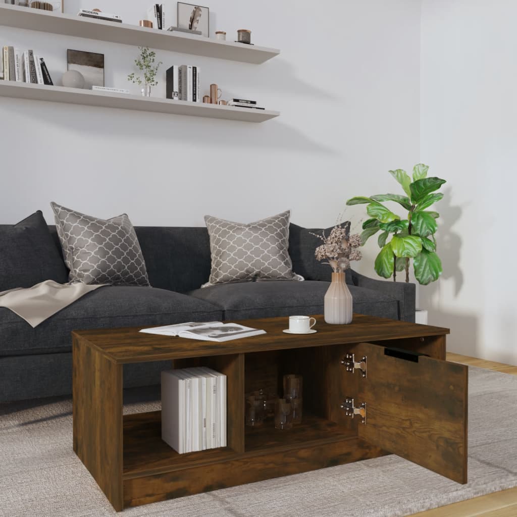 Sohvapöytä savutammi 102x50x36 cm tekninen puu - Sisustajankoti.fi