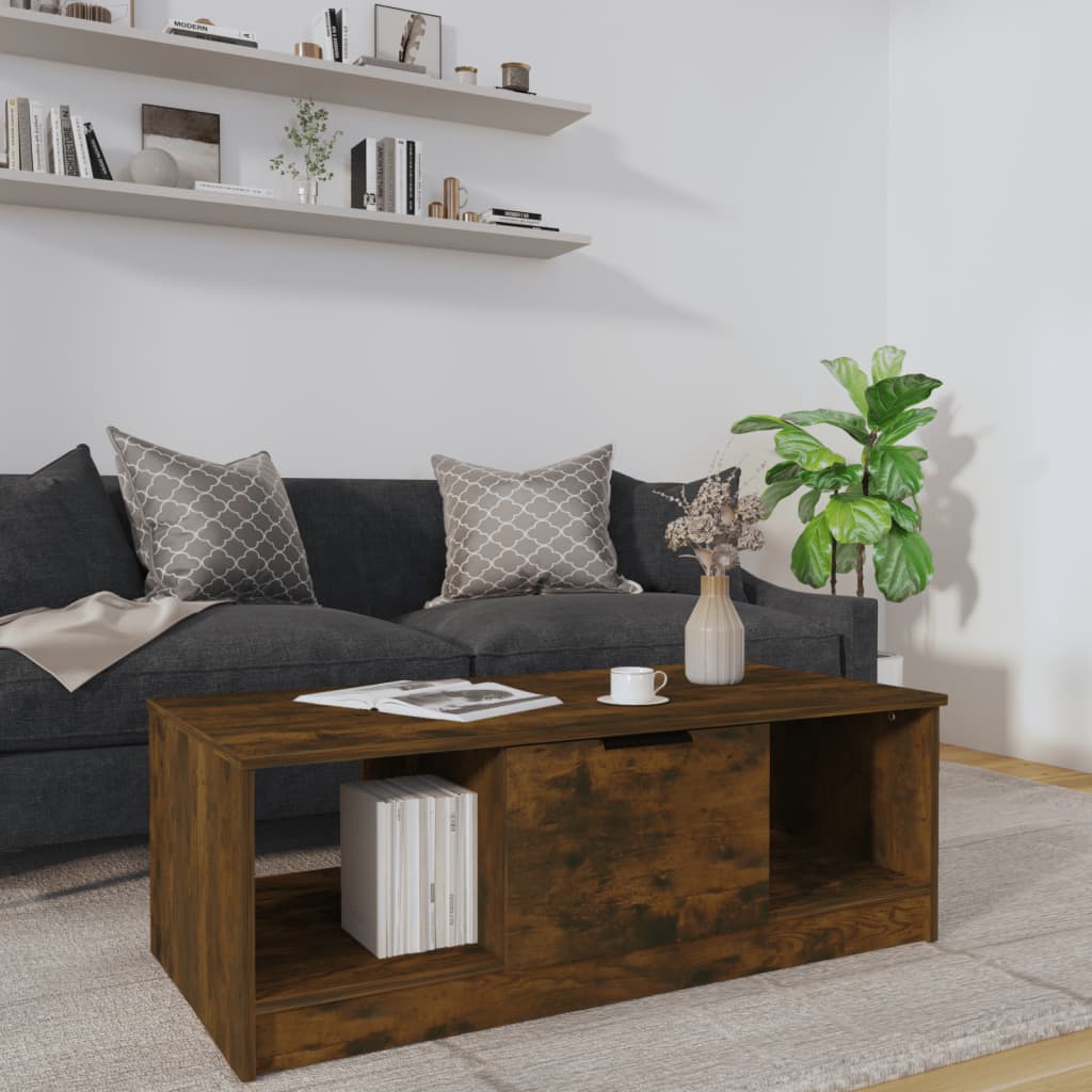 Sohvapöytä savutammi 102x50x36 cm tekninen puu - Sisustajankoti.fi