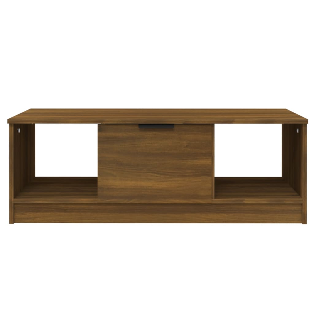 Sohvapöytä ruskea tammi 102x50x36 cm tekninen puu - Sisustajankoti.fi