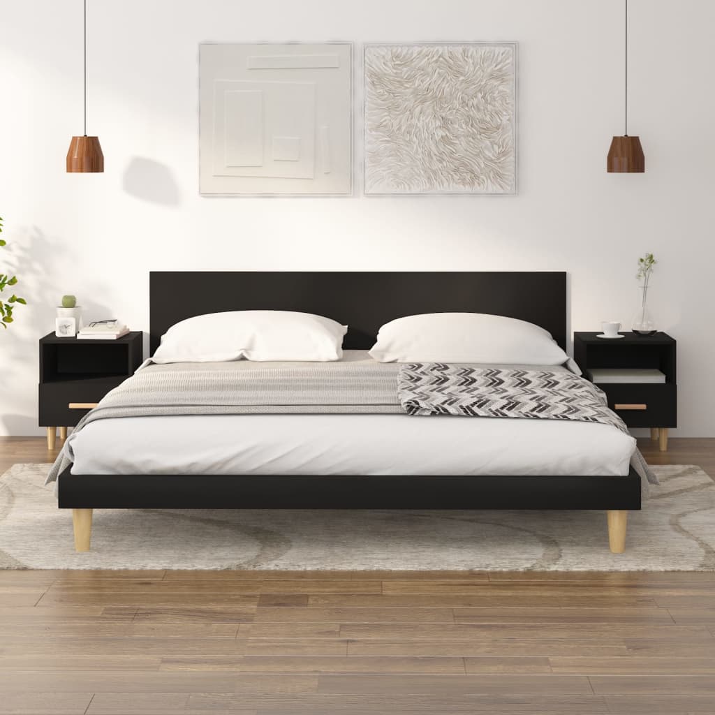 Yöpöydät 2 kpl musta 40x35x47 cm - Sisustajankoti.fi