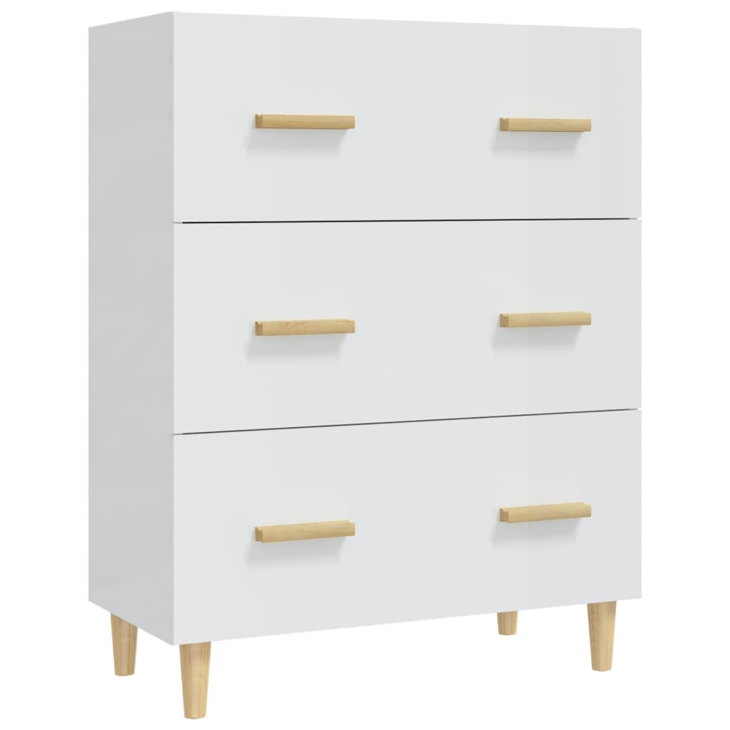 Senkki korkeakiilto valkoinen 70x34x90 cm tekninen puu - Sisustajankoti.fi