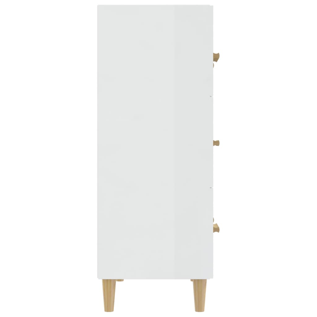 Senkki korkeakiilto valkoinen 70x34x90 cm tekninen puu - Sisustajankoti.fi