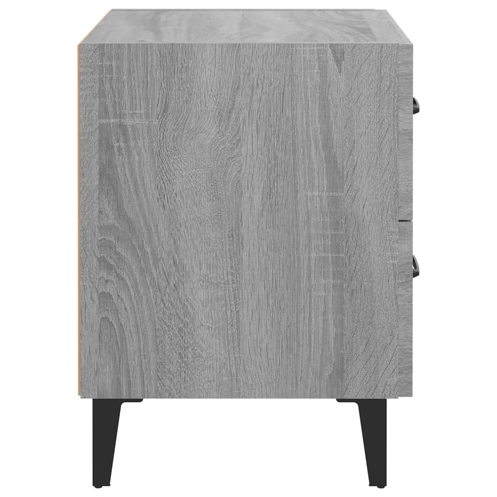 Yöpöydät 2 kpl harmaa Sonoma 40x35x47,5 cm - Sisustajankoti.fi