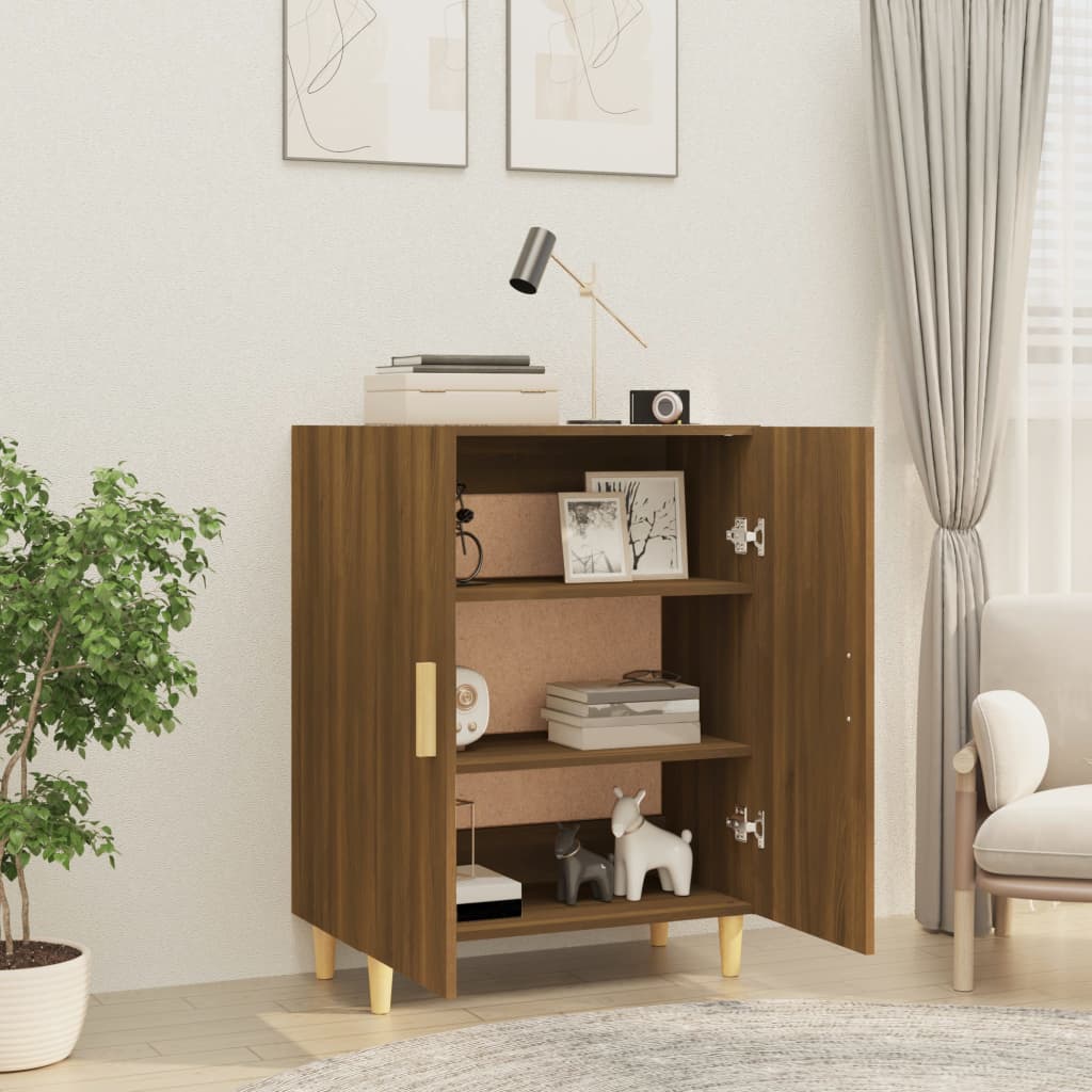 Senkki ruskea tammi 70x34x90 cm tekninen puu - Sisustajankoti.fi