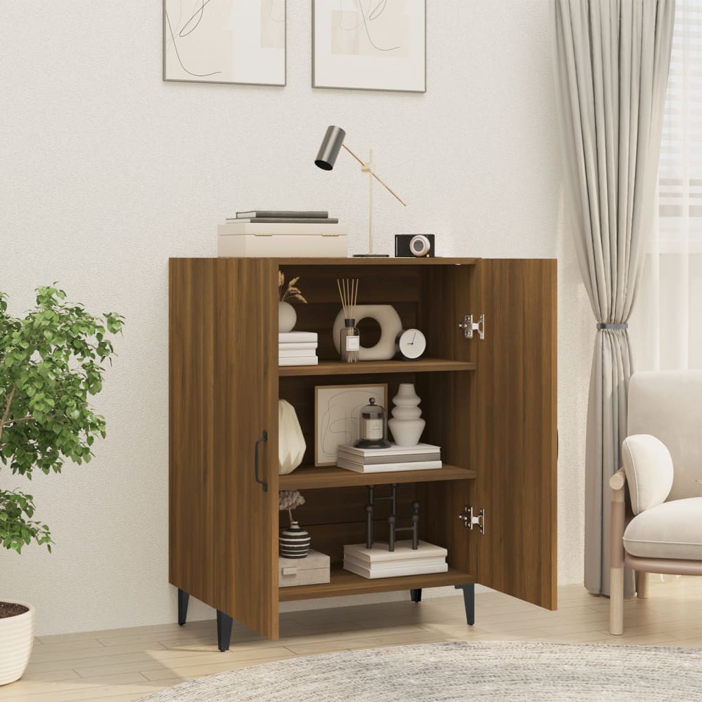 Senkki ruskea tammi 70x34x90 cm tekninen puu - Sisustajankoti.fi