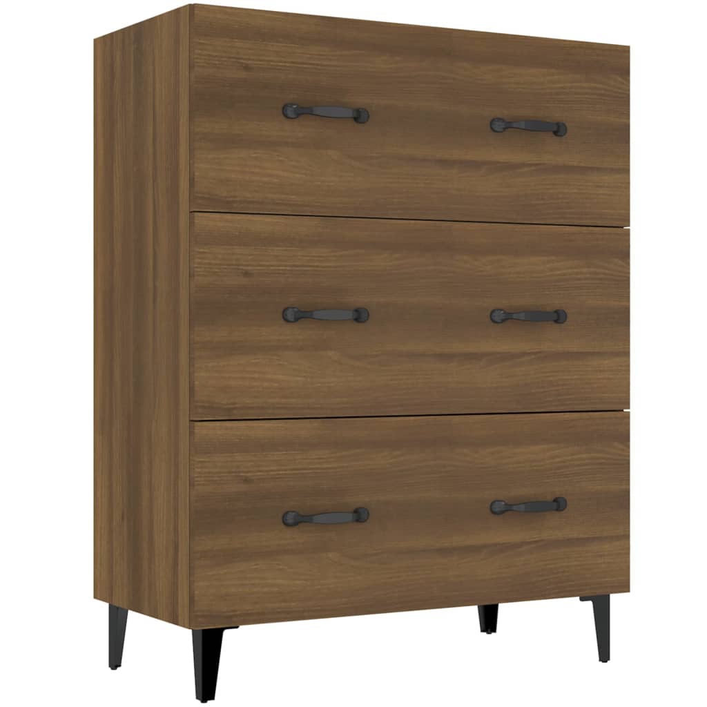 Senkki ruskea tammi 69,5x34x90 cm tekninen puu - Sisustajankoti.fi