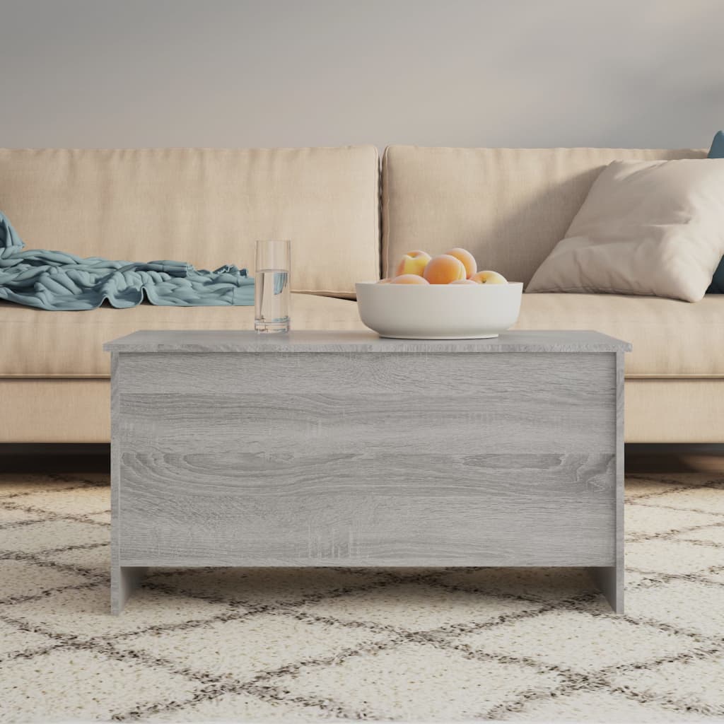 Sohvapöytä harmaa Sonoma 102x55,5x52,5 cm tekninen puu - Sisustajankoti.fi