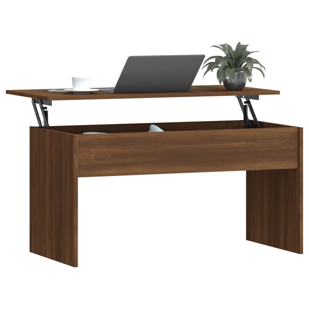 Sohvapöytä ruskea tammi 102x50,5x52,5 cm tekninen puu - Sisustajankoti.fi