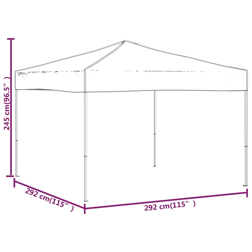 Kokoontaittuva juhlateltta taupe 3x3 m - Sisustajankoti.fi
