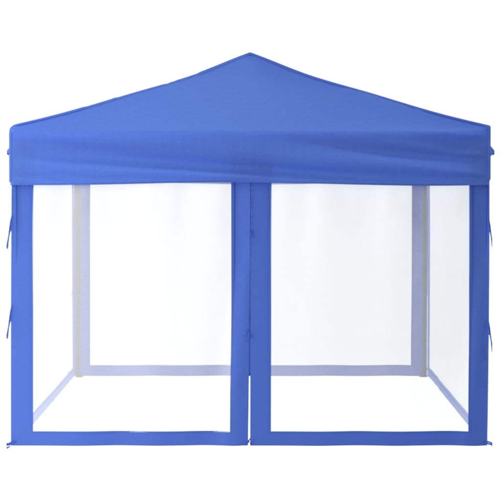 Kokoontaittuva juhlateltta sivuseinillä sininen 3x3 m - Sisustajankoti.fi