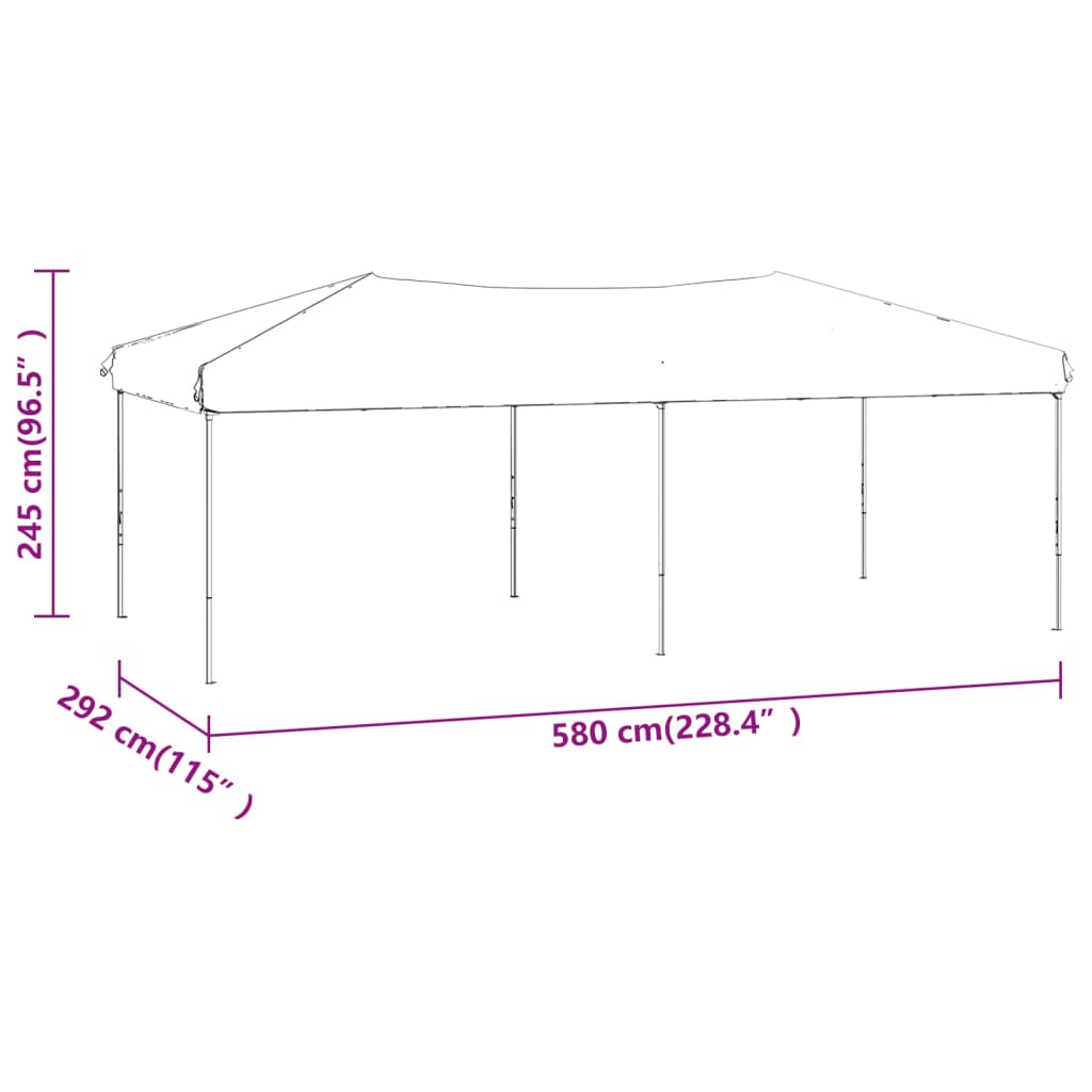 Kokoontaittuva juhlateltta sivuseinillä kerma 3x6 m - Sisustajankoti.fi