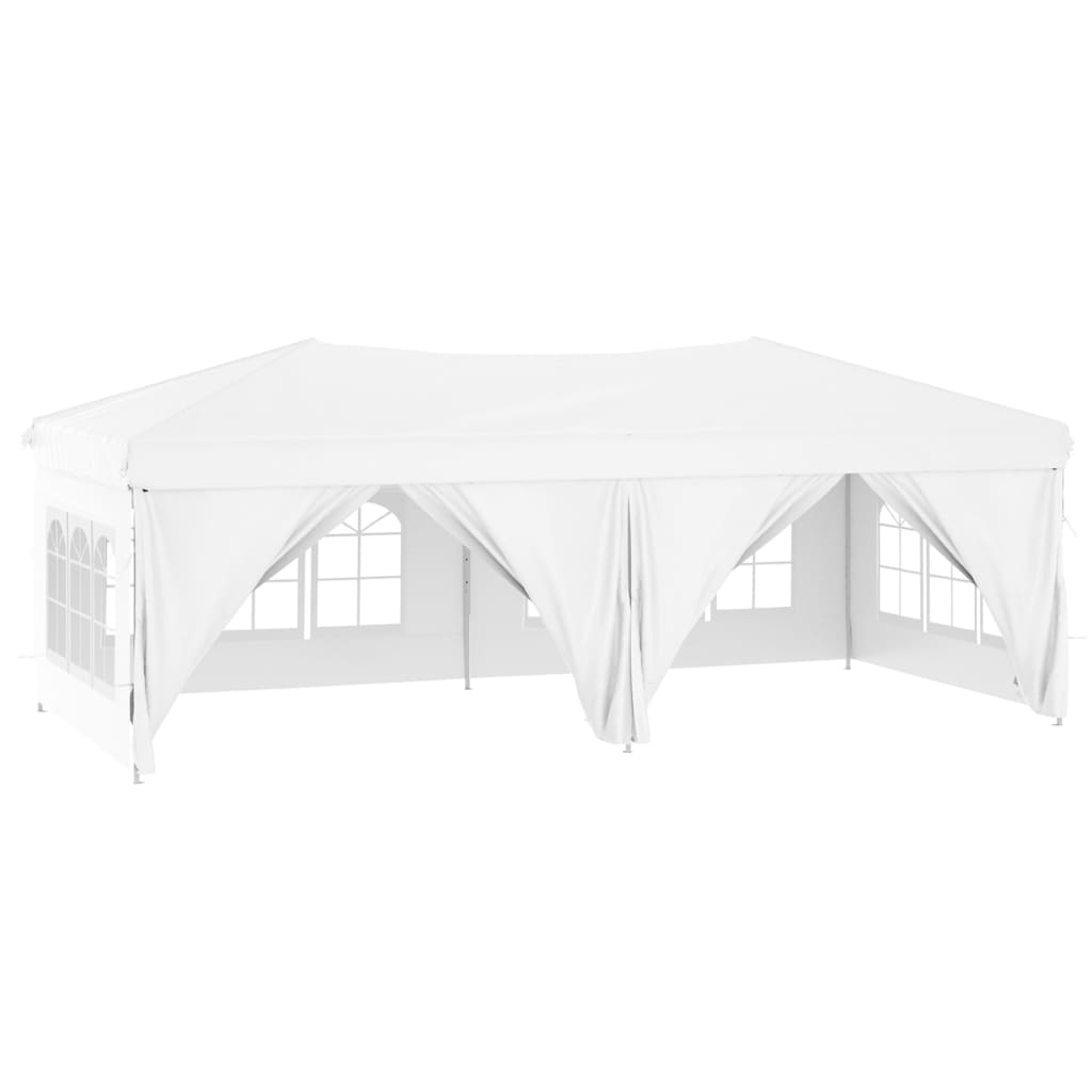 Kokoontaittuva juhlateltta sivuseinillä valkoinen 3x6 m - Sisustajankoti.fi