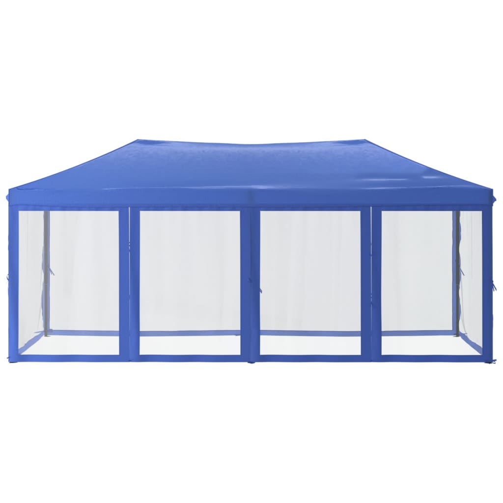 Kokoontaittuva juhlateltta sivuseinillä sininen 3x6 m - Sisustajankoti.fi