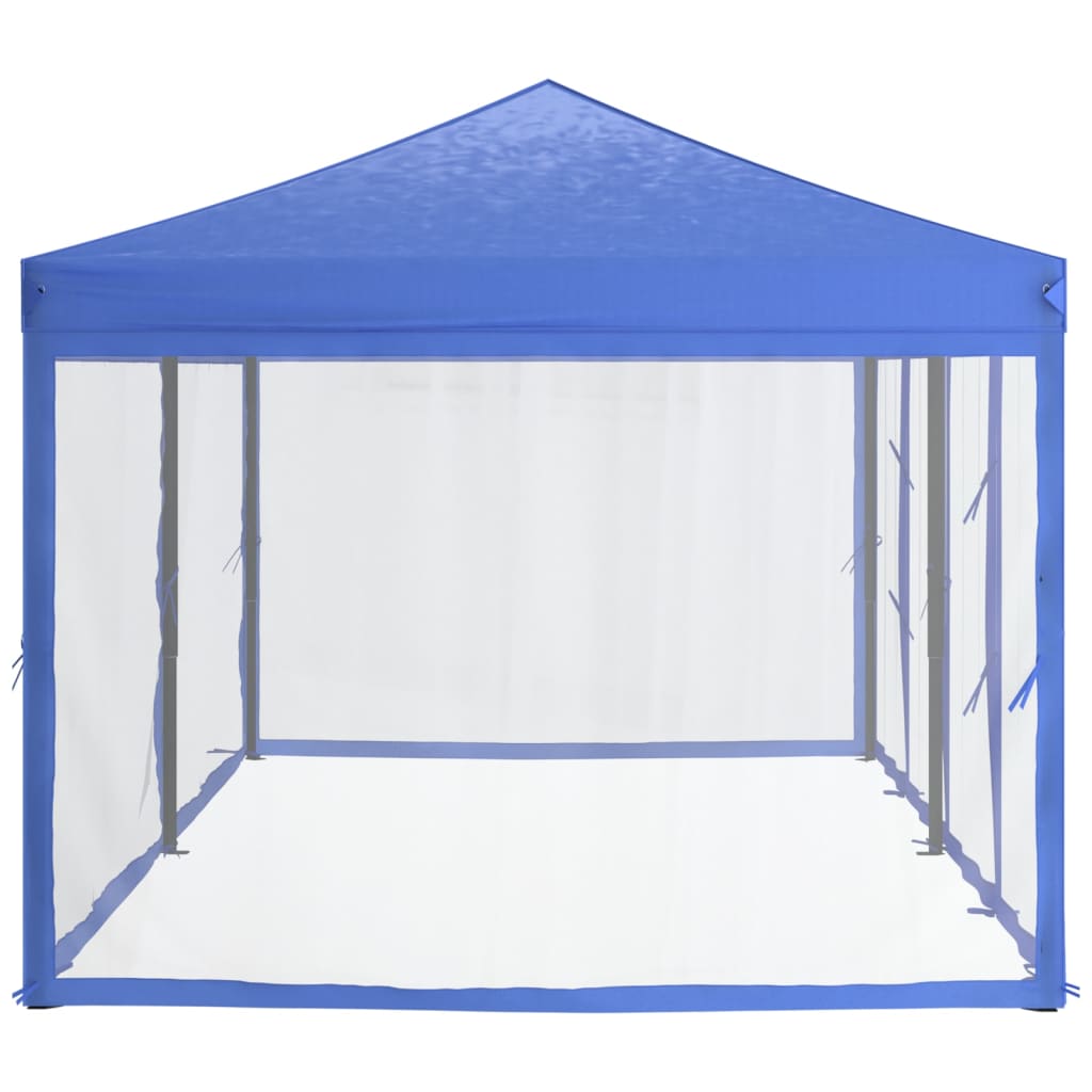 Kokoontaittuva juhlateltta sivuseinillä sininen 3x6 m - Sisustajankoti.fi