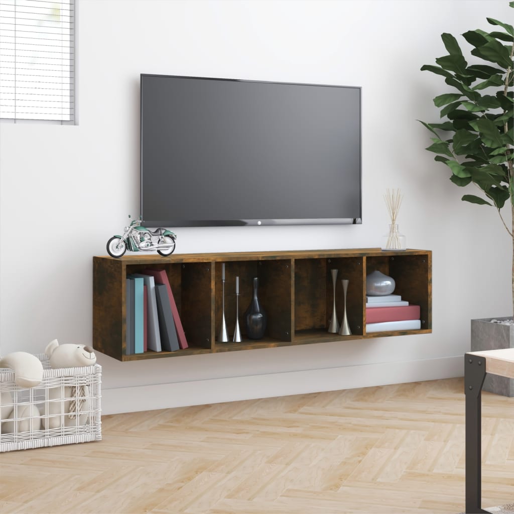 Kirjahylly / TV-taso savutammi 143x30x36cm tekninen puu - Sisustajankoti.fi