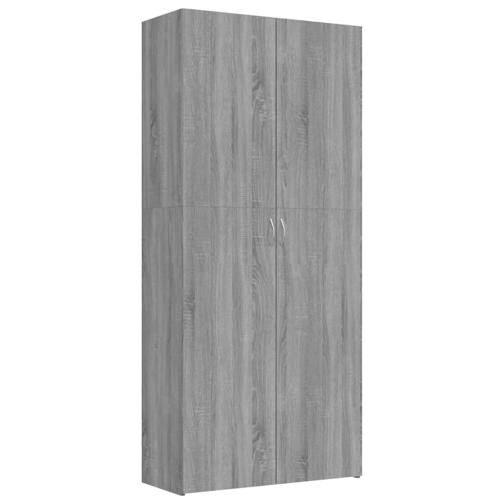 Kenkäkaappi harmaa Sonoma 80x35,5x180 cm tekninen puu - Sisustajankoti.fi
