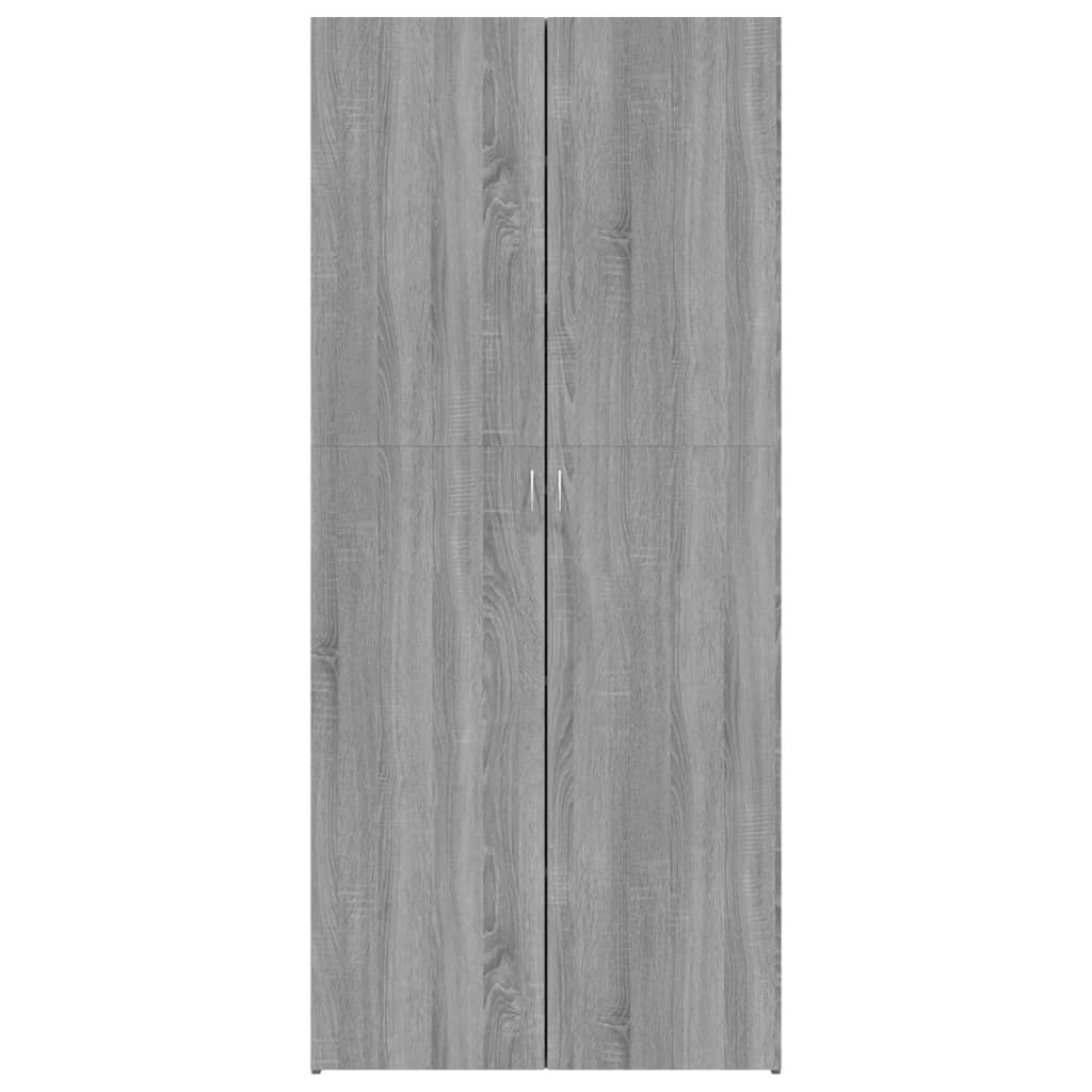 Kenkäkaappi harmaa Sonoma 80x35,5x180 cm tekninen puu - Sisustajankoti.fi