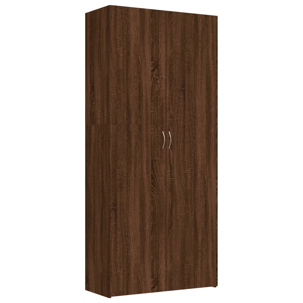 Kenkäkaappi ruskea tammi 80x35,5x180 cm tekninen puu - Sisustajankoti.fi